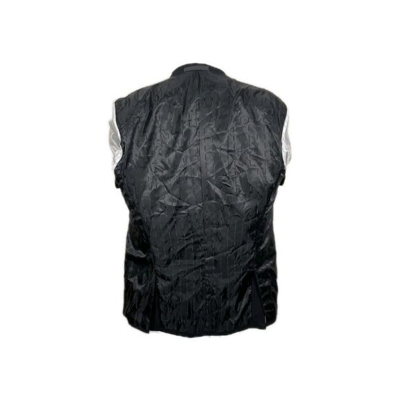 Bespoke Design Mens Blazer Jacket 52L Slim Fit Black Solid Double Vented - Picture 5 of 7